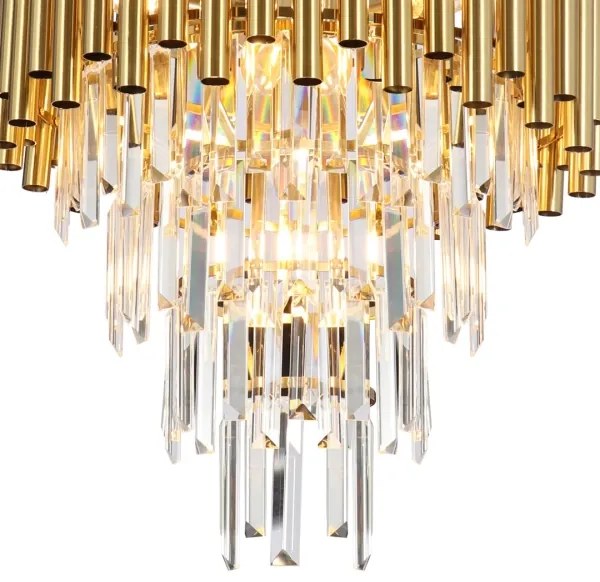 Csillár rúdon MADISON 9xE14/40W/230V arany