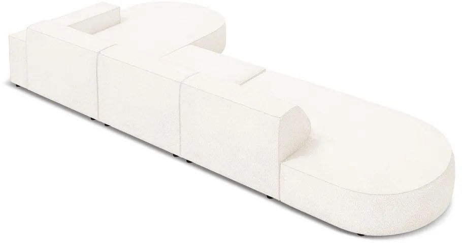 Bézs buklé szövet sarokkanapé (jobb oldali) Jodie – Micadoni Home