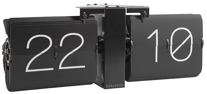 Flip óra nyitott acél fekete