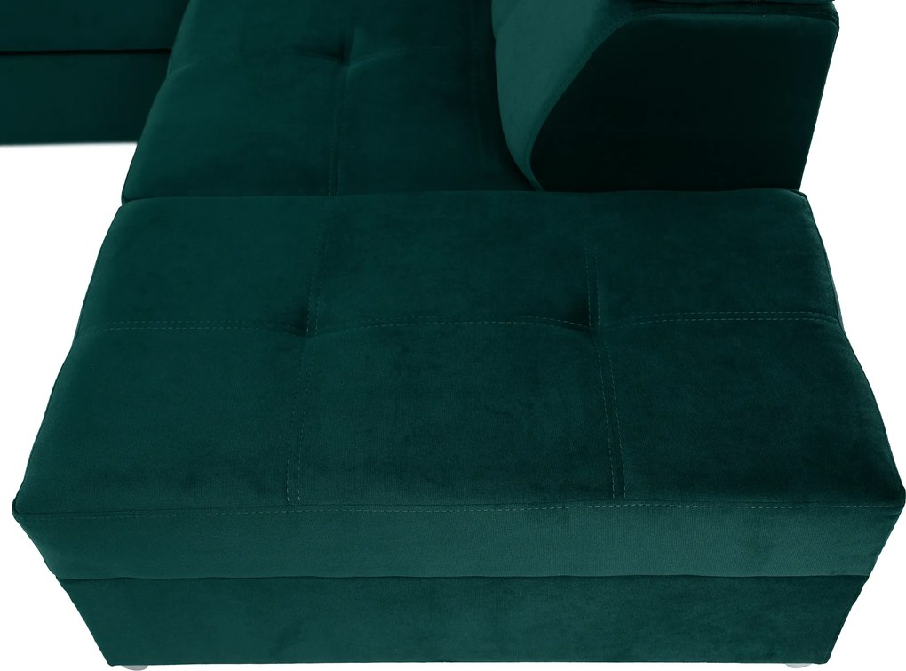 Ülőgarnitúra, smaragd, balos, LAMORA U