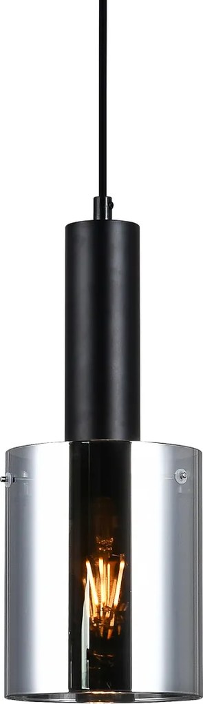 Italux glamour modern függeszték sardo fekete füstös itxpnd-5581-1-bk+sg