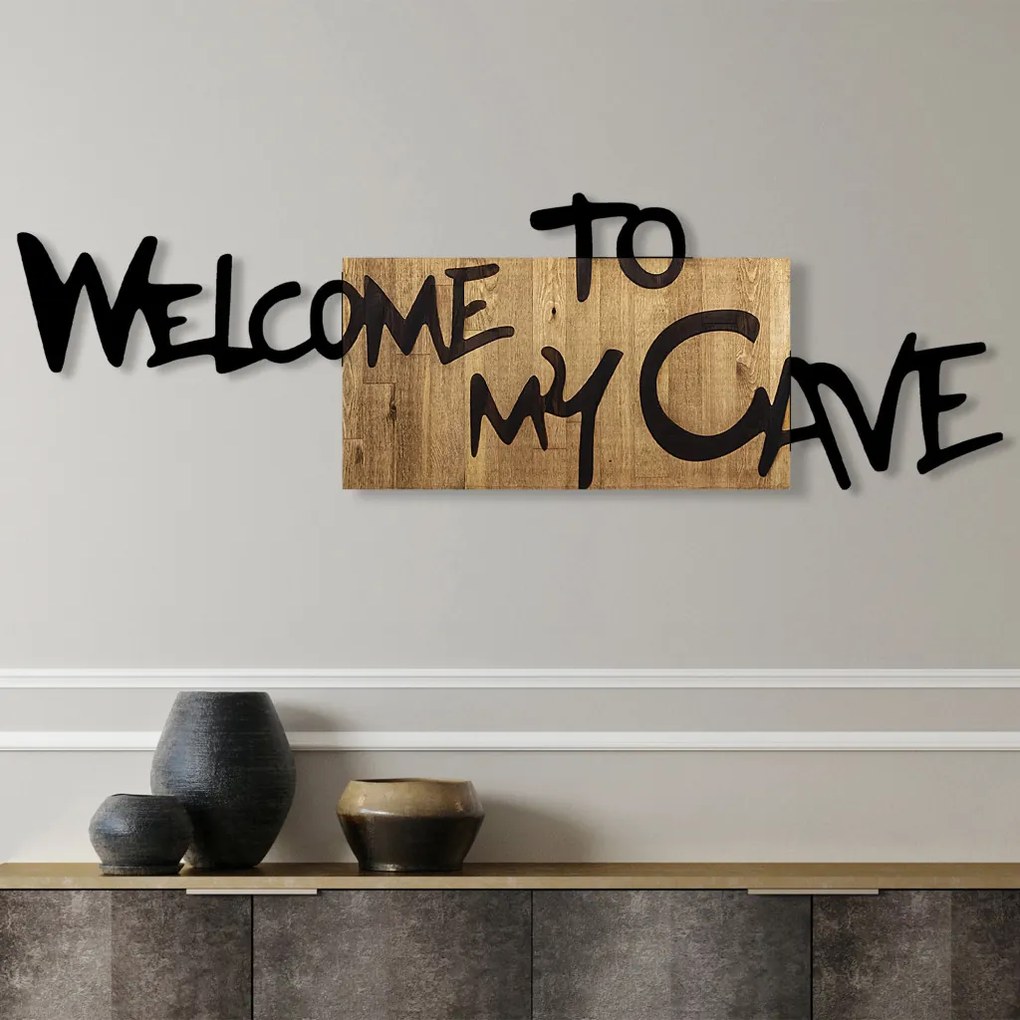 Welcome fém fali dekoráció, 128×3 cm