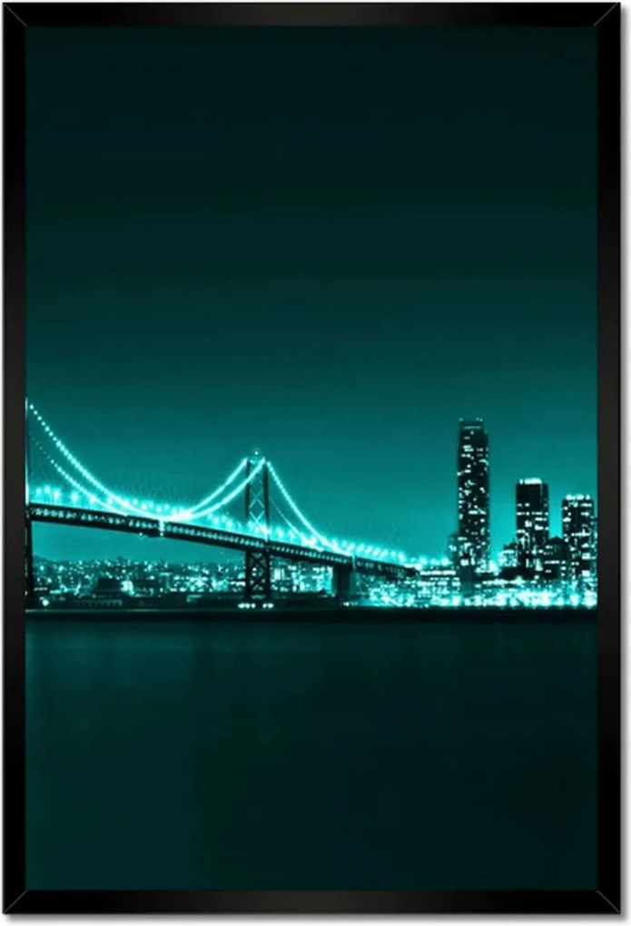 Poszterek keretben 40x60 Türkiz kilátás híd