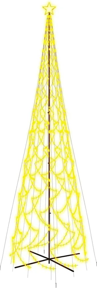 vidaXL kúp alakú karácsonyfa 3000 meleg fehér LED-del 230 x 800 cm