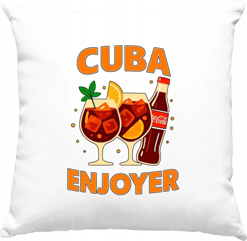 Koktél párna cuba libre enjoyer fehér
