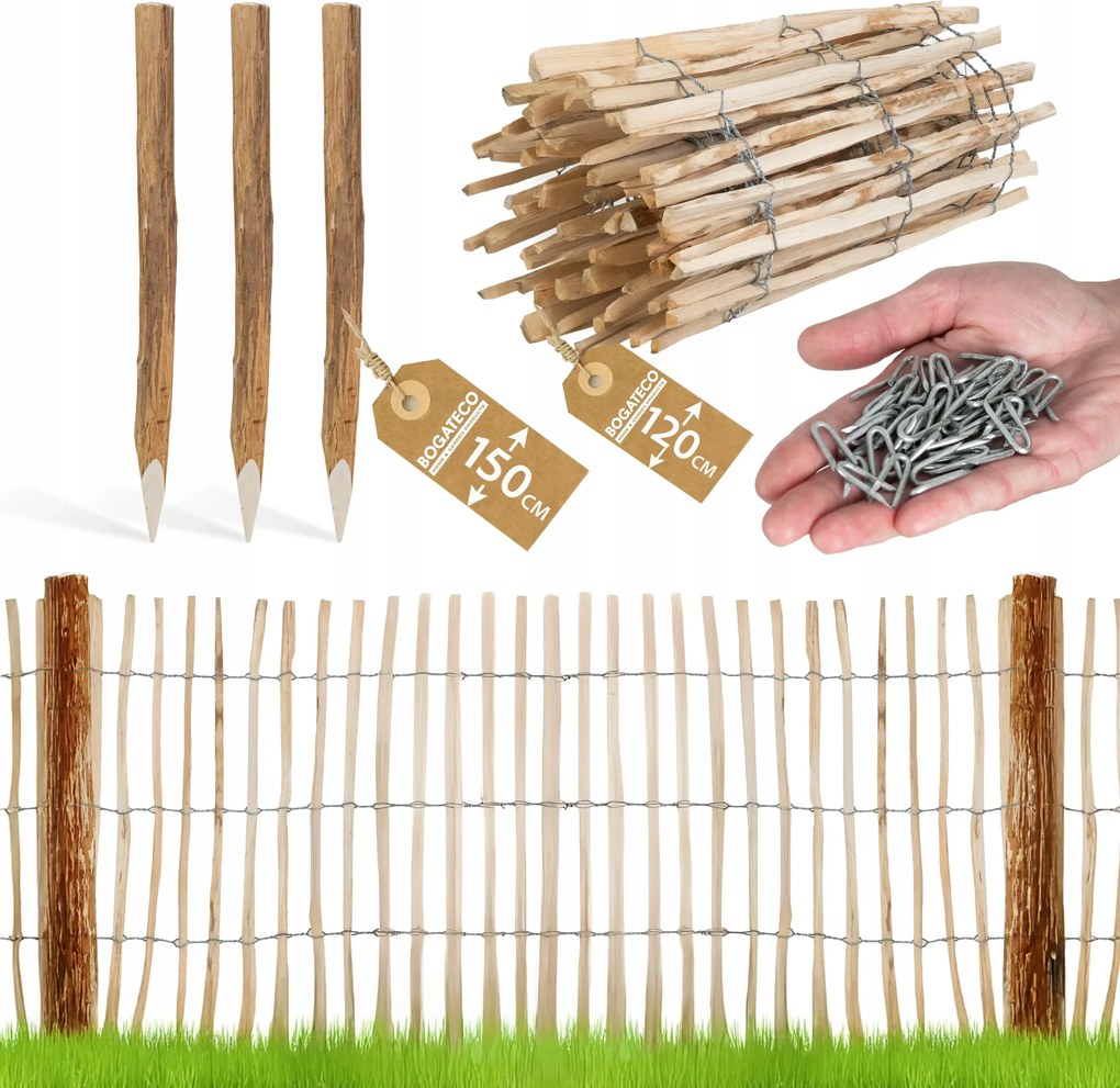 Kerítésrúd 120 x 500CM+ Oszlopok 150CM Szünet 7-8CM