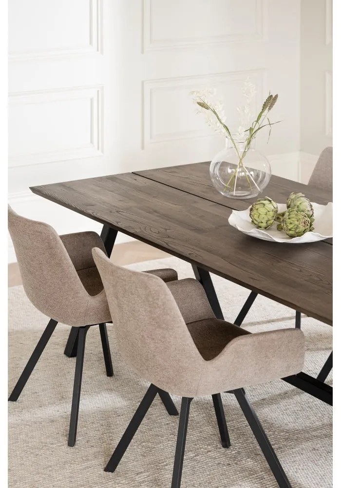 Bézs kárpitozott étkezőfotel szett 2 db-os Norwell – Rowico