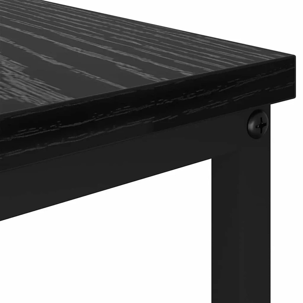 Dohányzóasztal with Drawer Musta tammi 100 x 51 x 45 cm Faanyag