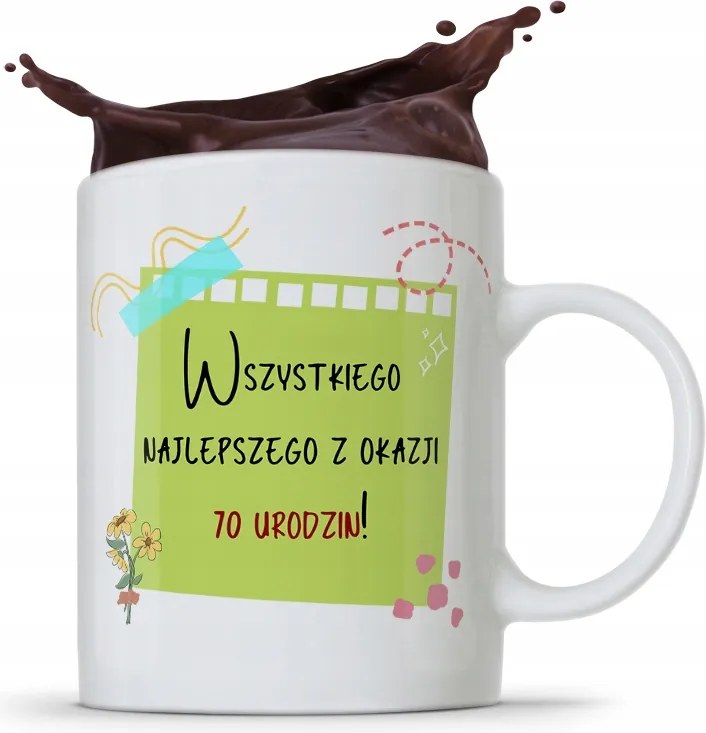 Bögre Tökéletes Ajándék Születésnapra 70 70-es 70-es évek fotónyomtatással