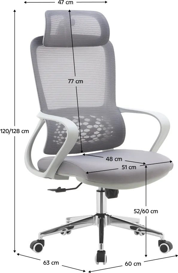 Irodai szék, szürke, FOSTER TYP 1