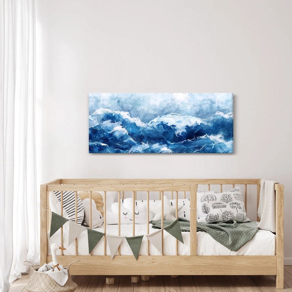 Kép - A tenger illusztrációja (120x50 cm)