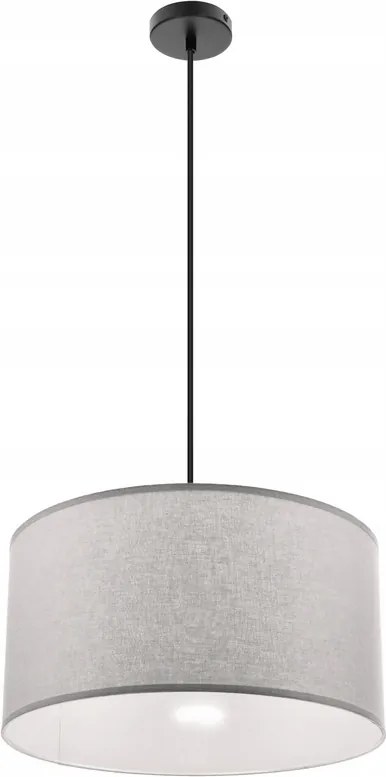 Candellux Shanti függőlámpa fekete 1x40W E27 lámpabúra szürke 31-38678