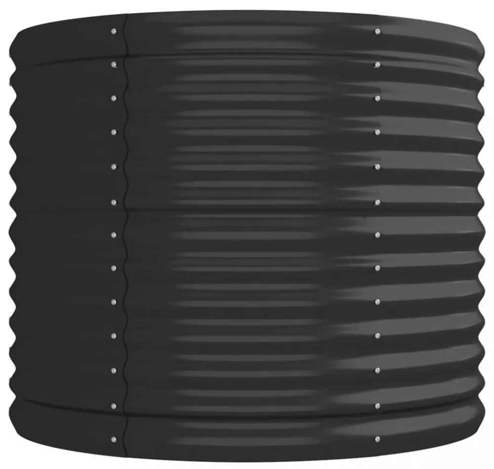 antracitszürke horganyzott acél kerti magaságyás 224x80x68 cm