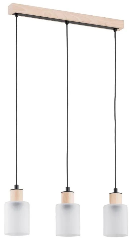 Csillár zsinóron NATUR 3xE27/60W/230V