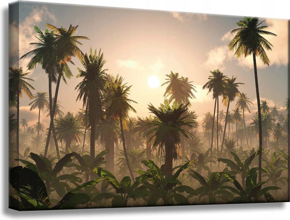 Vászonkép Naplemente Pálmafák Natura 60x40 cm Ajándéknak is tökéletes