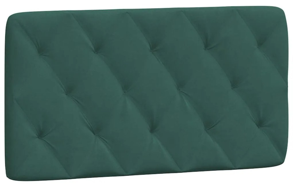 sötétzöld bársony fejtámla párna 100 cm