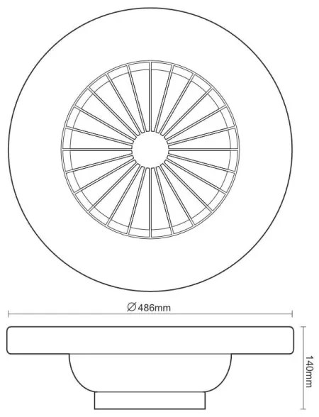 LED Mennyezeti lámpa ventilátorral STAR LED/48W/230V + távirányítás