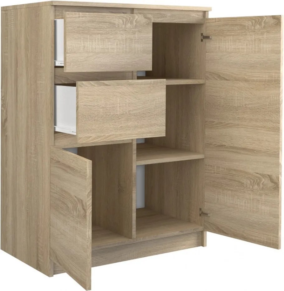 2D2S fiókos szekrény, sonoma