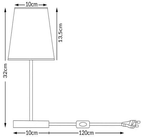 monzana® Lumiere asztali lámpa 32x13x13cm - szürke