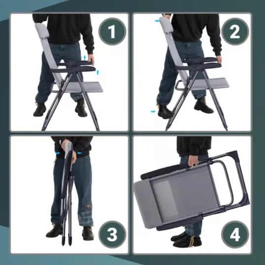 Deuba 4 darabos kempingszék szett - szürke