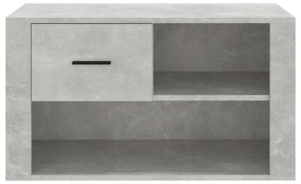 betonszürke szerelt fa cipőszekrény 80x35x45 cm