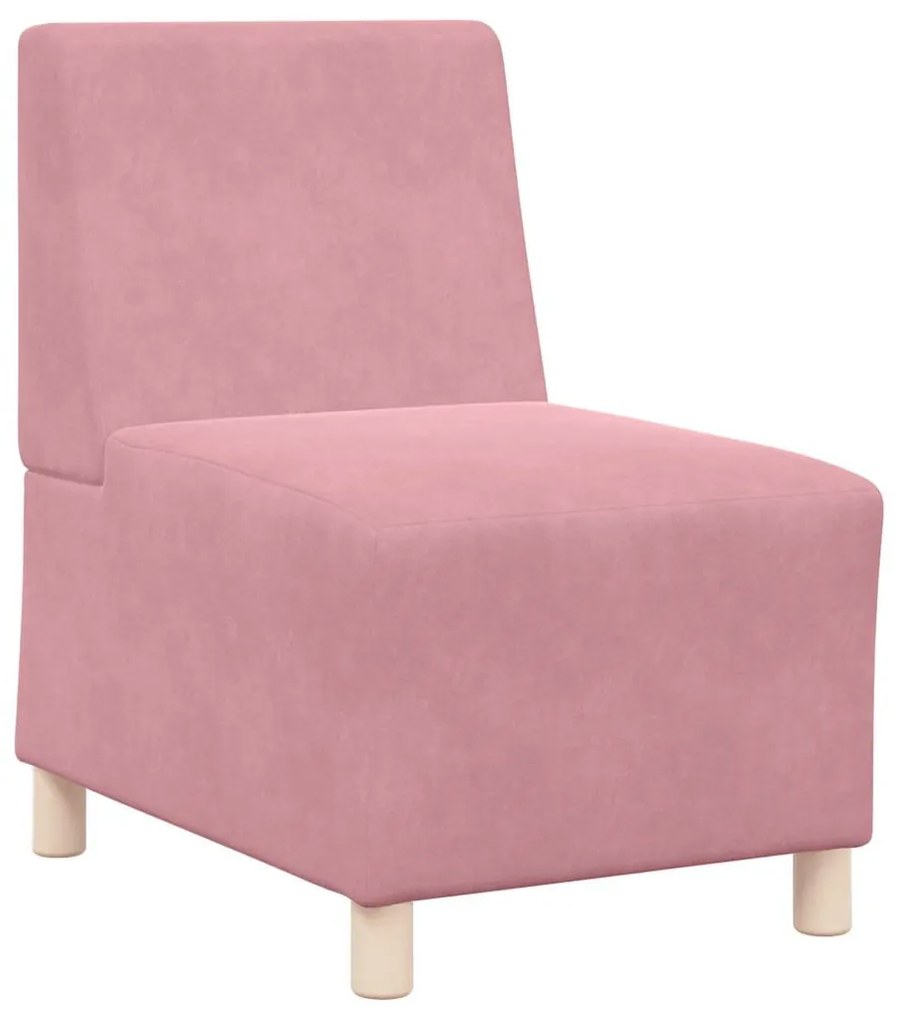 rózsaszín bársony kanapéfotel 55 cm