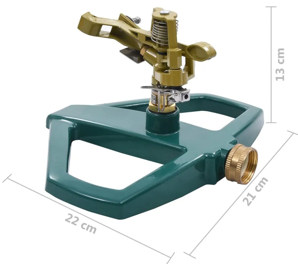 Zöld fém forgó szórófej 21 x 22 x 13 cm