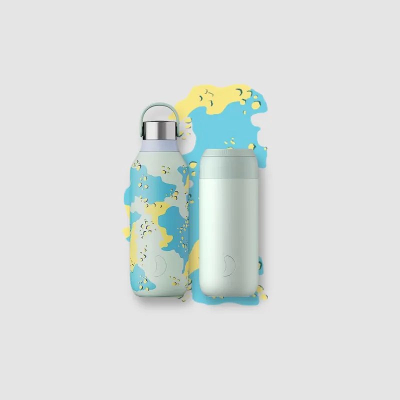 Termoszpalack Chilly's Bottles – Desert Camo zöld 500 ml, Studio/Series 2 edition