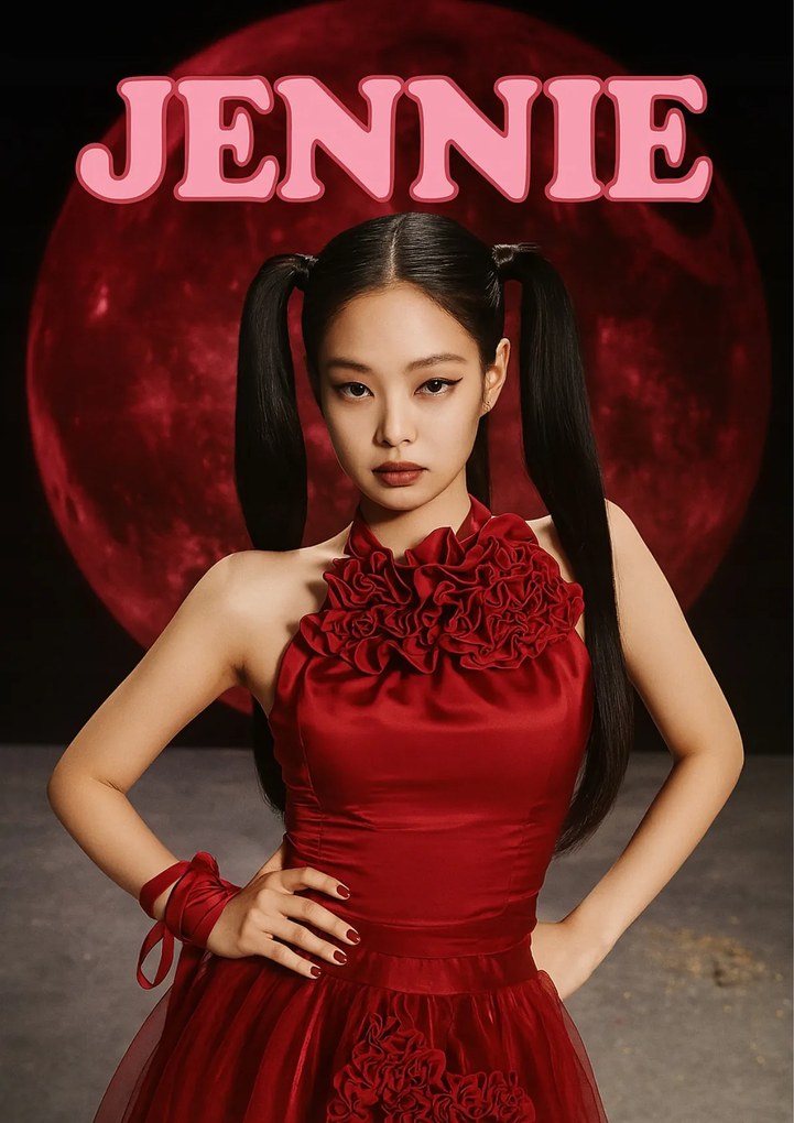 Poszter 50x70 cm Jennie K-pop ikon Blackpink