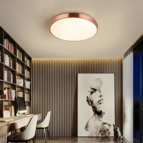 Immax NEO 07321L-LED dimmelhető mennyezeti lámpa NEO LITE SEMPLICI 36 W/230 V Ø 40 cm, rézszínű + távirányító