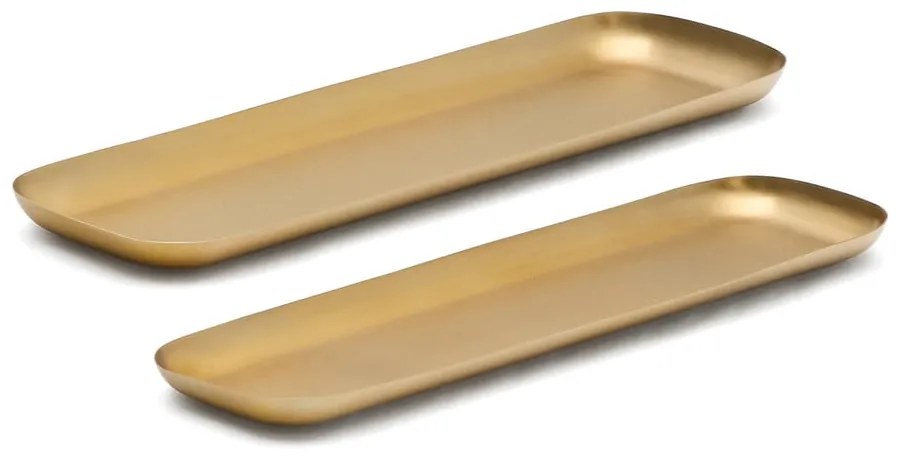Rozsdamentes acél tálca szett 2 db-os 12,5x41 cm Aruc – Kave Home