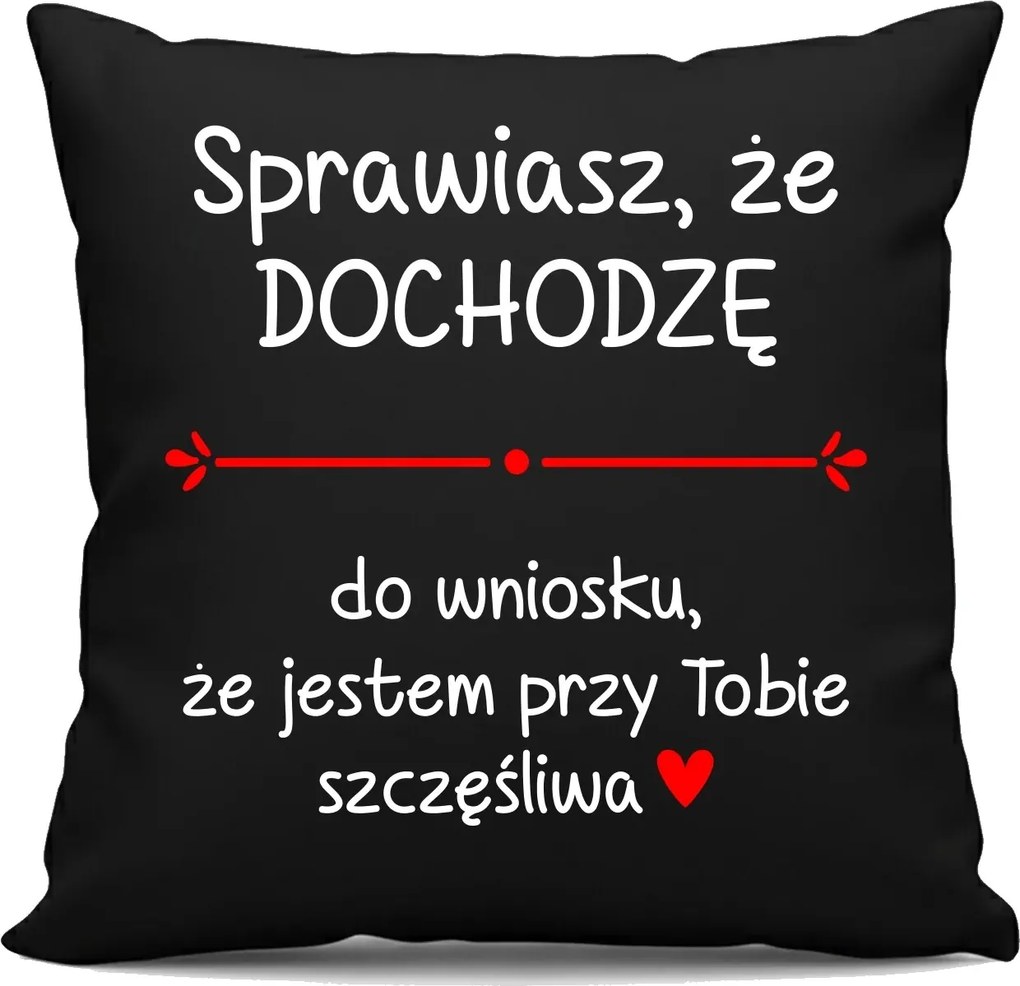 Arra a következtetésre jutok... Fekete Párna Valentin Napra Ajándék