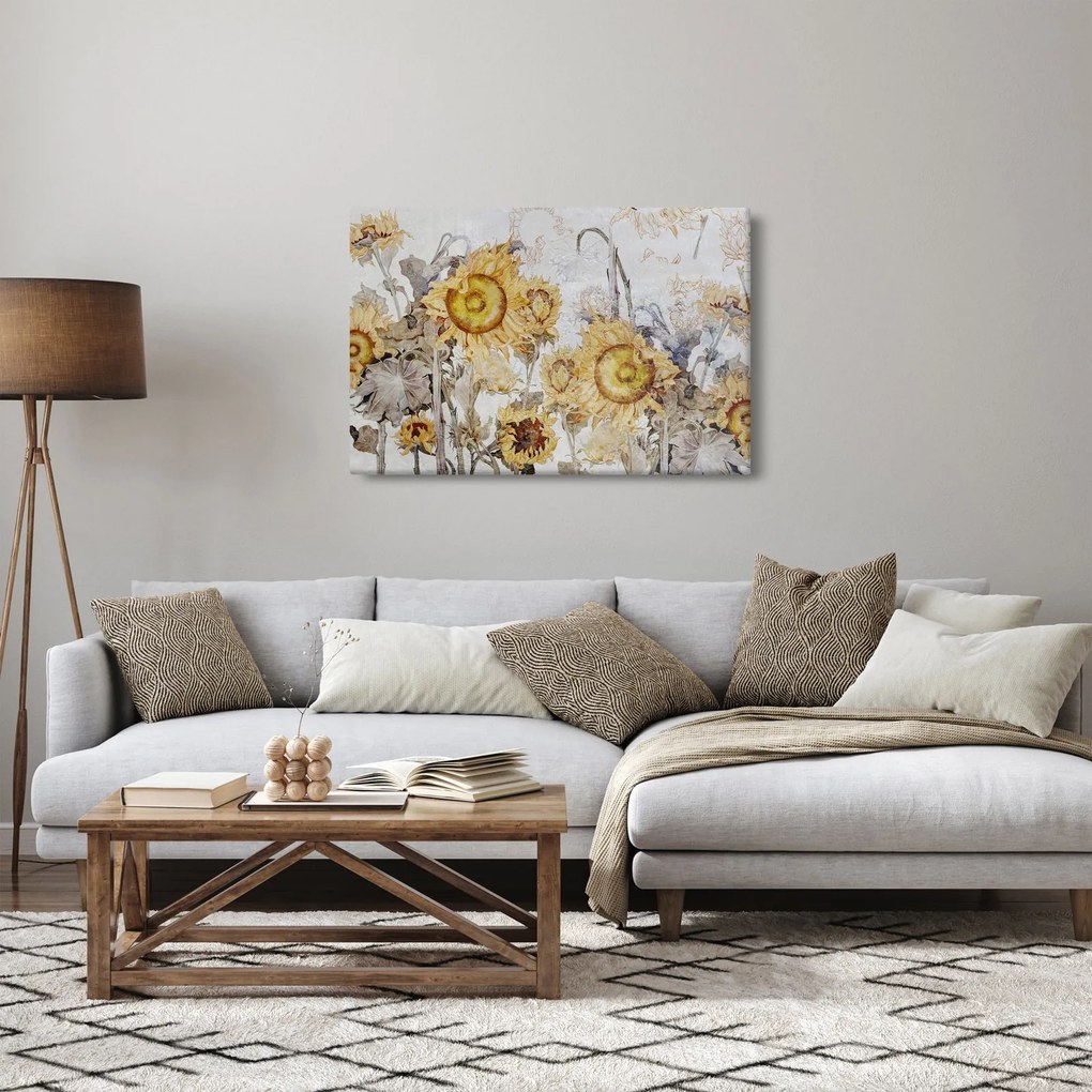 Kép - Napraforgó a falban (90x60 cm)