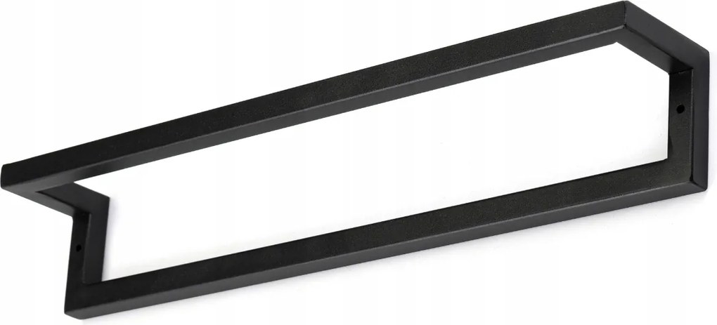 Fekete fali törölközőtartó fürdőszoba loft 40 cm