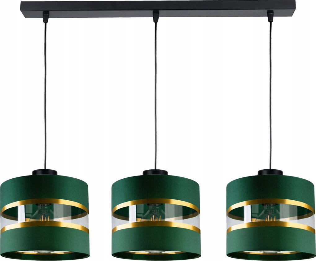 Függőlámpa Túlnyúló mennyezeti csillár Lámpabúra Zöld 3xE27