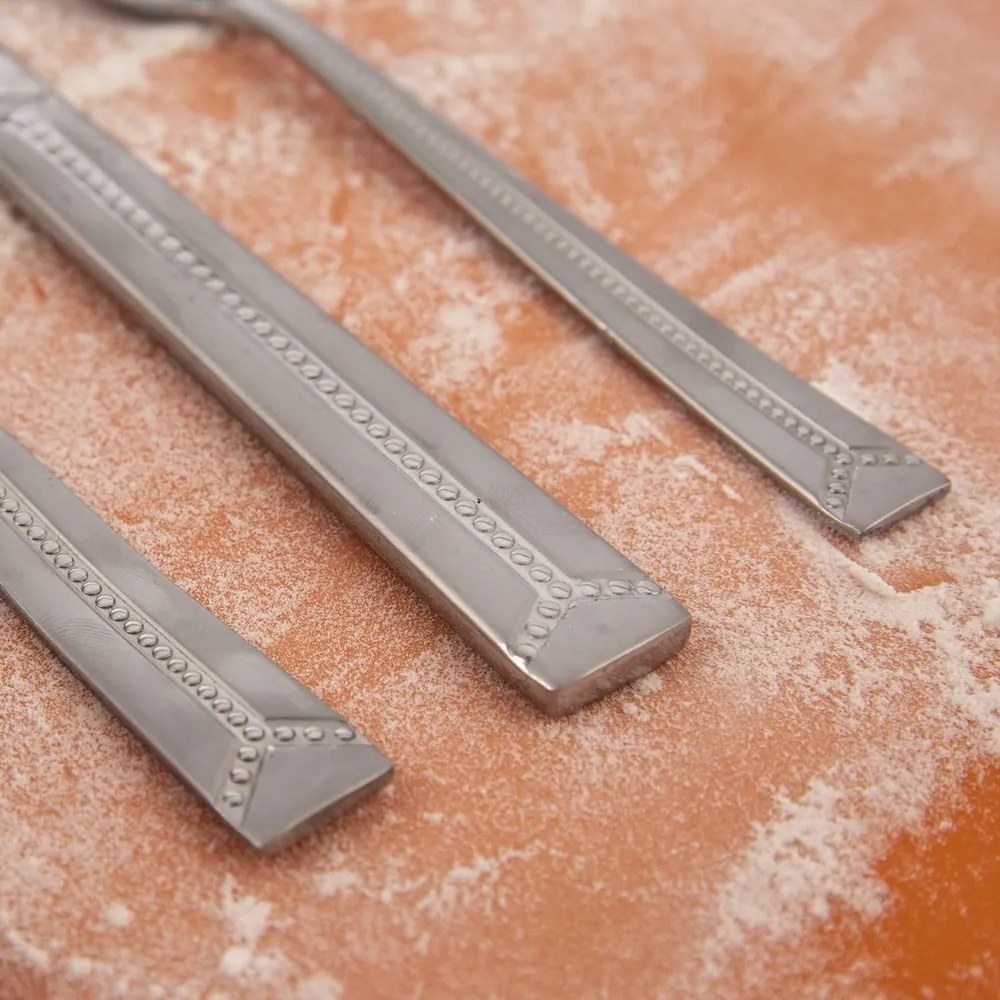 Ezüstszínű rozsdamentes acél evőeszköz készlet 24 db-os Bright – Orion