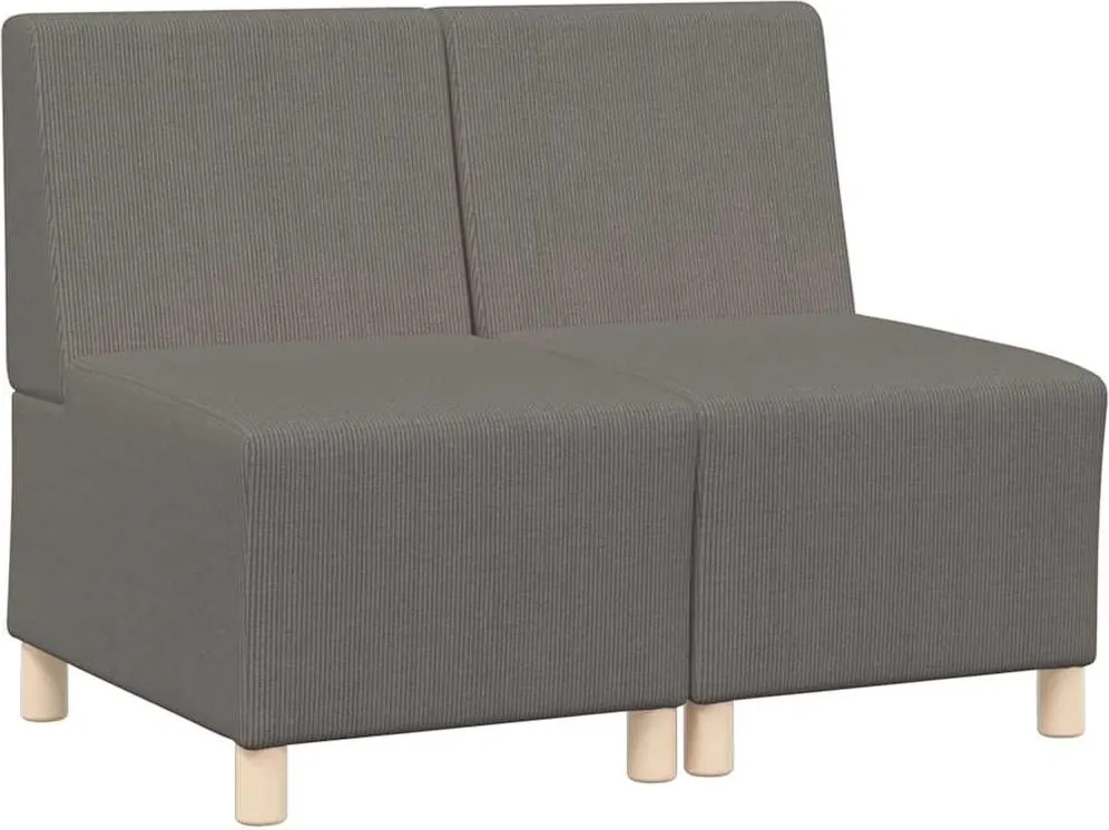 vidaXL Karfa Nélküli Modularis Kanapé Egység 2 pcs Világosszürke
