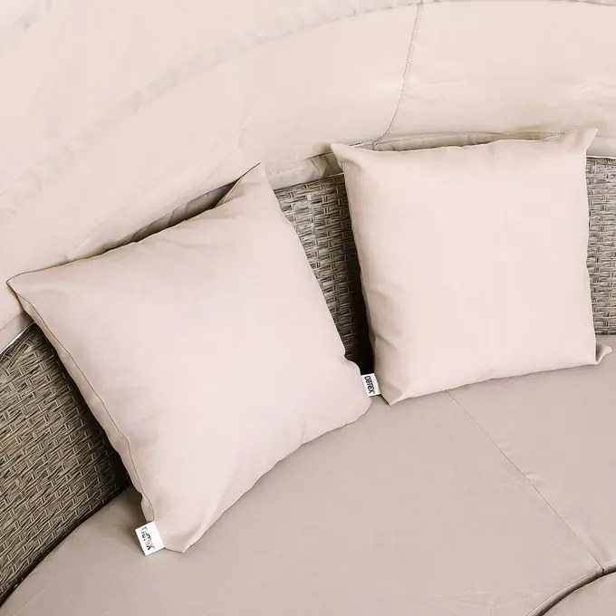 Deuba Rattan kerti ágy LAZY Ø185 cm - krém