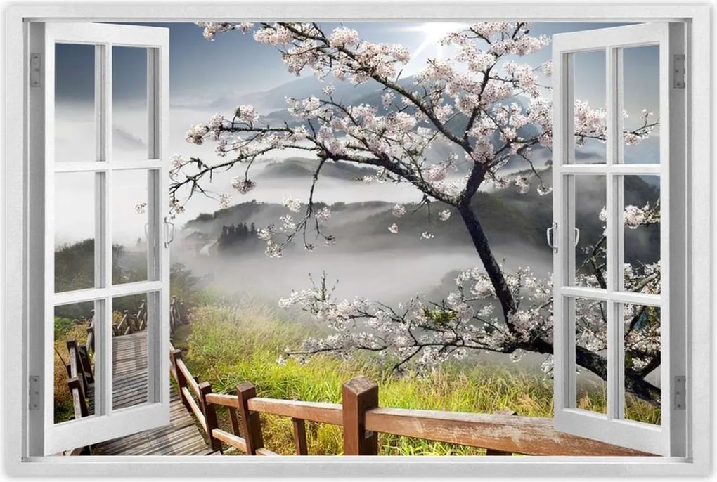 Poszterek 120x80 Japán Virágzó cseresznye