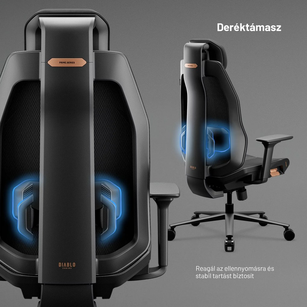Ergonomikus irodai szék fekete: Diablo V-Flash Ultra Black