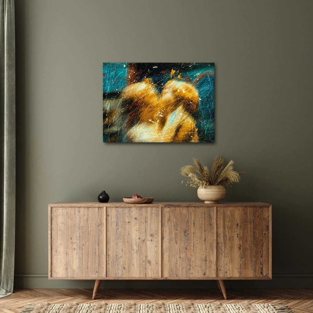 Kép - Csókolózó angyalok (70x50 cm)
