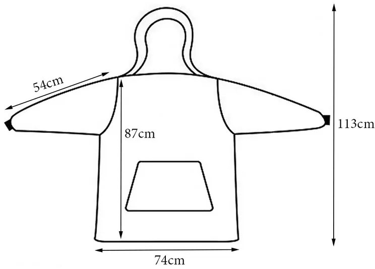 Ujjakkal és kapucnival ellátott takaró - Huggle Hoodie - black