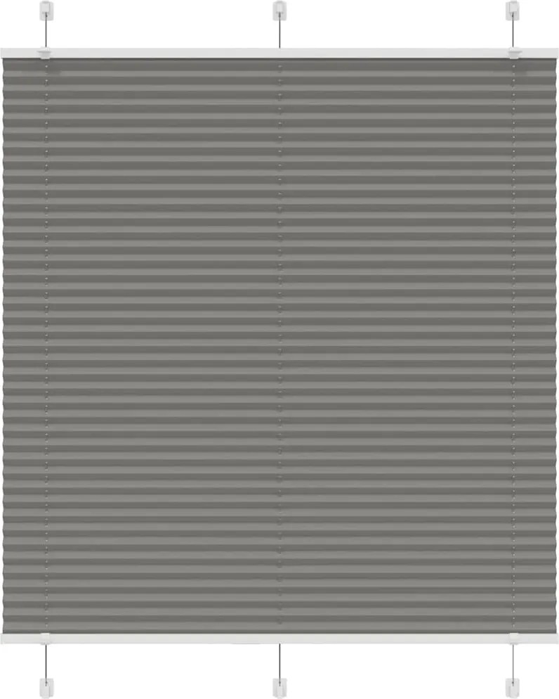 vidaXL pliszírozott redőny antracit 120x100 cm szövetszélesség 119,4cm