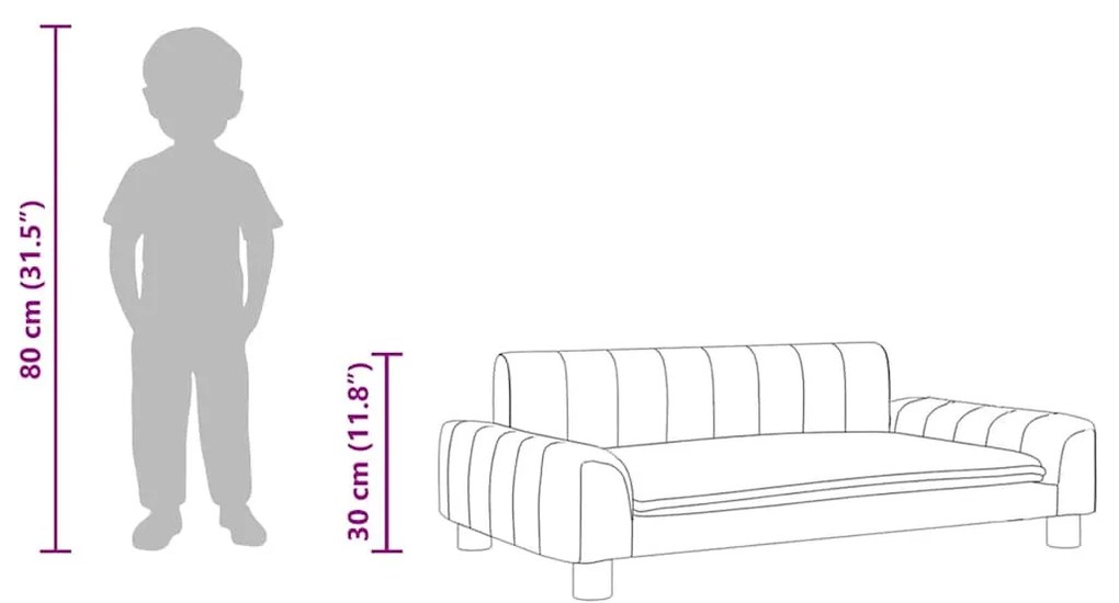 sötétszürke szövet gyerekkanapé 90 x 53 x 30 cm