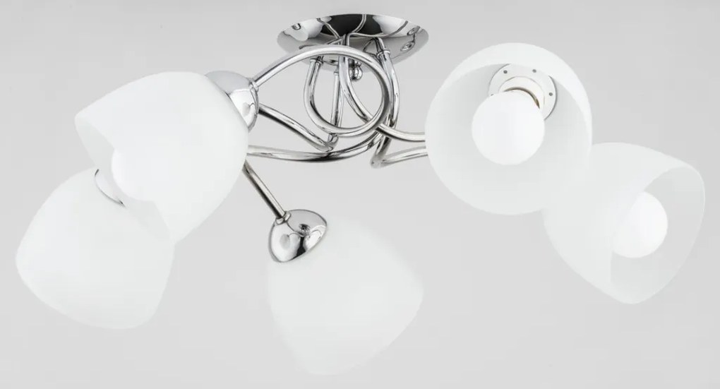 ALFA 27505 SILIA Mennyezeti Csillár Fehér, Króm E27 IP20