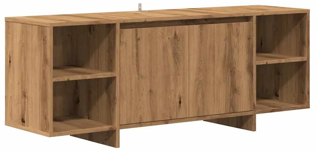 kézműves tölgy színű szerelt fa TV-szekrény 130 x 35 x 50 cm