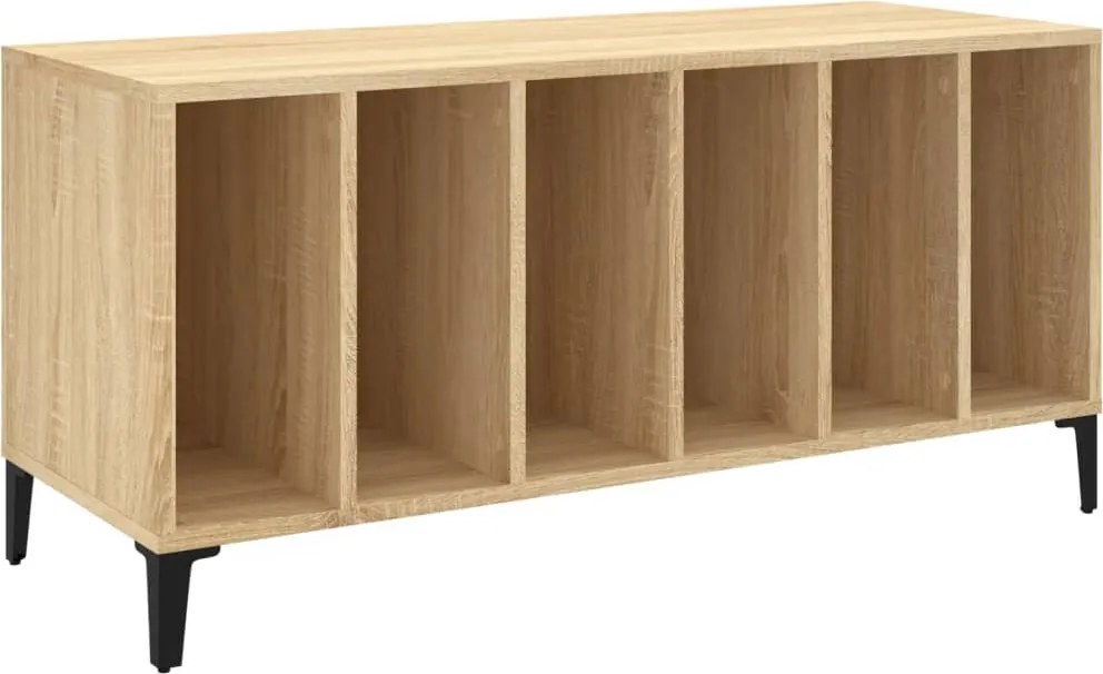 vidaXL sonoma tölgy színű szerelt fa hanglemezszekrény 100x38x48 cm