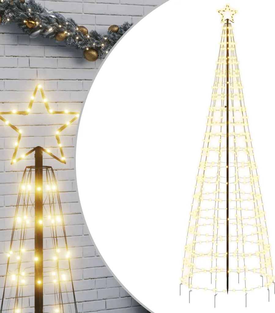 vidaXL meleg fehér LED karácsonyfa tüskékkel 570 LED 300 cm