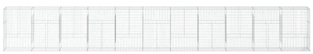 horganyzott vas gabion kosár fedéllel 1100 x 50 x 150 cm