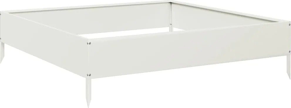 vidaXL fehér acél kerti magaságyás 100 x 100 x 26 cm